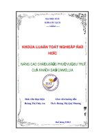 Nâng cao chất lượng phục vụ lưu trú của khách sạn camellia huế (tt) 