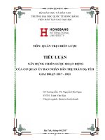 Xây dựng chiến lược hoạt động của cơ quan ủy ban nhân dân thị trấn đạ tẻh giai đoạn 2017   2021