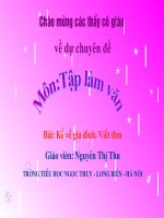 Tuần 3. Kể về gia đình. Điền vào giấy tờ in sẵn