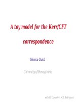 A toy model for the kerr CFT