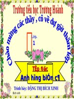 Tuần 12. Anh hùng biển cả