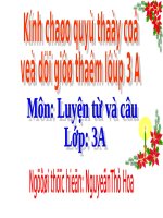 Tuần 19. Nhân hoá. Ôn tập cách đặt và trả lời câu hỏi Khi nào?