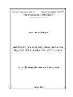 Nghiên cứu quy luật biến động dòng chảy ở một số lưu vực điển hình của việt nam 