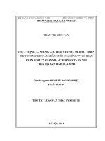 Thực trạng và những giải pháp chủ yếu để phát triển thị trường thức ăn chăn nuôi của công ty cổ phần chăn nuôi CP xuân mai   chương mỹ   hà nội trên địa bàn tỉnh hòa bình 