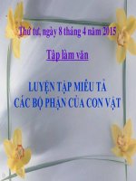 Tuần 31-32. Luyện tập xây dựng đoạn văn miêu tả con vật