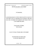 Lập kế hoạch quản lý rừng theo nguyên tắc quản lý rừng bền vững của hội đồng quản trị rừng thế giới (FSC) cho xí nghiệp lâm nghiệp kỳ sơn thuộc công ty lâm nghiệp hòa bình 