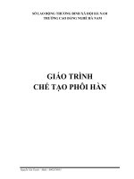 GIÁO TRÌNH CHẾ TẠO PHÔI HÀN
