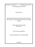 Một số giải pháp chủ yếu nhằm thu hút vốn đầu tư phát triển lâm nghiệp trên địa bàn huyện yên bình   yên bái 