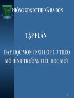 Dạy học môn TNXH lớp 2 Theo mô hình Vnen