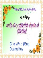 Ôn tập về các phép tính với phân số (tiếp theo)