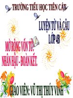 Tuần 2. MRVT: Nhân hậu - Đoàn kết