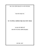 Tư TưỞNG CHÍNH TRỊ NGUYỄN TRÃI