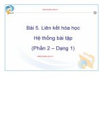 HỆ THỐNG bài học LIÊN kết HOÁ học 