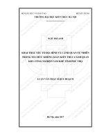 Khai thác yếu tố địa hình và cảnh quan tự nhiên trong tổ chức không gian kiến trúc cảnh quan khu công nghiệp cẩm khê, tỉnh phú thọ (tt) 
