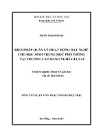 Biện pháp quản lý hoạt động dạy nghề cho học sinh trung học phổ thông tại trường cao đẳng nghề gia lai 