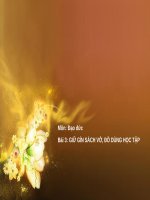 Bài 3. Giữ gìn sách vở, đồ dùng học tập