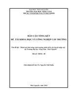 Đánh giá khả năng sinh trưởng, phát triển cây sachi nhập nội tại trường đại học nông lâm thái nguyên 