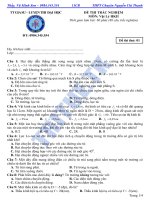 Đề ôn tập thi trách nghiệm môn vật lý 11