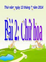 Chương V. Bài 2. Chữ hoa