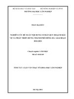 Nghiên cứu đề xuất nội dung cơ bản quy hoạch bảo vệ và phát triển rừng thành phố đông hà giai đoạn 2012   2021 