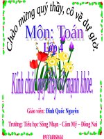 Ôn tập về đại lượng (tiếp theo)