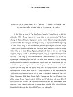 CHIẾN lược MARKETING của CÔNG TY cổ PHẦN CAFÉ hòa TAN TRUNG NGUYÊN THUỘC tập đoàn TRUNG NGUYÊN 
