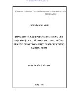 LUẬN án TS TỔNG hợp và xác ĐỊNH các đặc TRƯNG của một số vật LIỆU sắt POLYSACCARIT, HƯỚNG đến ỨNG DỤNG TRONG THỰC PHẨM CHỨC NĂNG và dược PHẨM 
