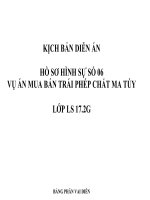 KỊCH bản DIỄN án HS HÌNH sự 06 MUA bán TRÁI PHÉP CHẤT MA túy