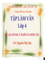 Tuần 3. Kể lại lời nói, ý nghĩ của nhân vật