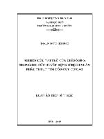 Nghiên cứu vai trò của chỉ số S O2 trong hồi sức huyết động ở bệnh nhân phẫu thuật tim có nguy cơ cao