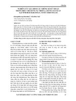 NGHIÊN CỨU XÁC ĐỊNH CÁC THÔNG SỐ KĨ THUẬT TRONG ĐIỀU CHẾ RỪNG TỰ NHIÊN LÀ RỪNG SẢN XUẤT TẠI TỈNH BOLYKHAMXAY, NƯỚC CHDCND LÀO