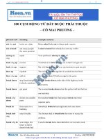 200 cụm ĐỘNG từ bắt BUỘC PHẢI THUỘC