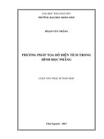 Phương pháp tọa độ diện tích trong hình học phẳng 