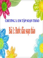 Chương V. Bài 1. Bước đầu soạn thảo