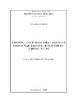 Phương pháp hàm phạt minimax chính xác cho bài toán tối ưu không trơn 