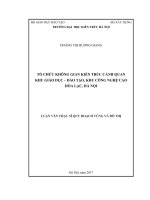 Tổ chức không gian kiến trúc cảnh quan khu giáo dục   đào tạo khu công nghệ cao hòa lạc   hà nội (tt) 