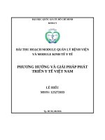 Phương hướng và giải pháp phát triển y tế việt nam