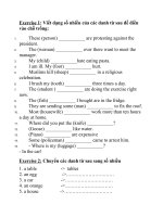 Bài tập danh từ trong tiếng anh