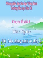 Tuần 8. Nếu chúng mình có phép lạ