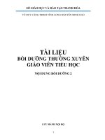 TÀI LIỆU bồi DƯỠNG THƯỜNG XUYÊN GIÁO VIÊN TIỂU học 