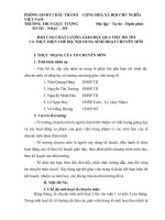 BÁO CÁO CHẤT LƯỢNG GIÁO DỤC QUA VIỆC bố TRÍ 