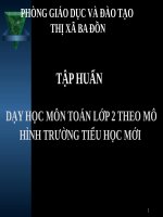 day hoc toán lớp 2 theo mo hình vnen