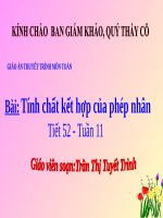 Tính chất kết hợp của phép nhân