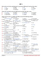 Bộ đề thi tiếng Anh lớp 12 THPT năm 2018 – Có đáp án