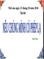 Tuần 8. Nếu chúng mình có phép lạ