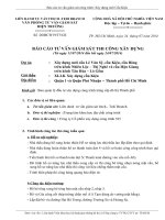 Báo cáo tư vấn giám sát thi công xây dựng 