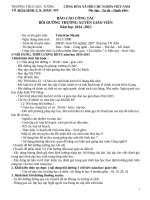 Báo cáo công tác bồi dưỡng thường xuyên giáo viên 