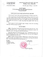 Quyết định Công nhận SKKN năm học 2015 - 2016