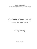 Nghiên cứu hệ thống giám sát, chống tấn công mạng (LV thạc sĩ)