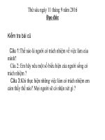 Bài 2. Có trách nhiệm về việc làm của mình